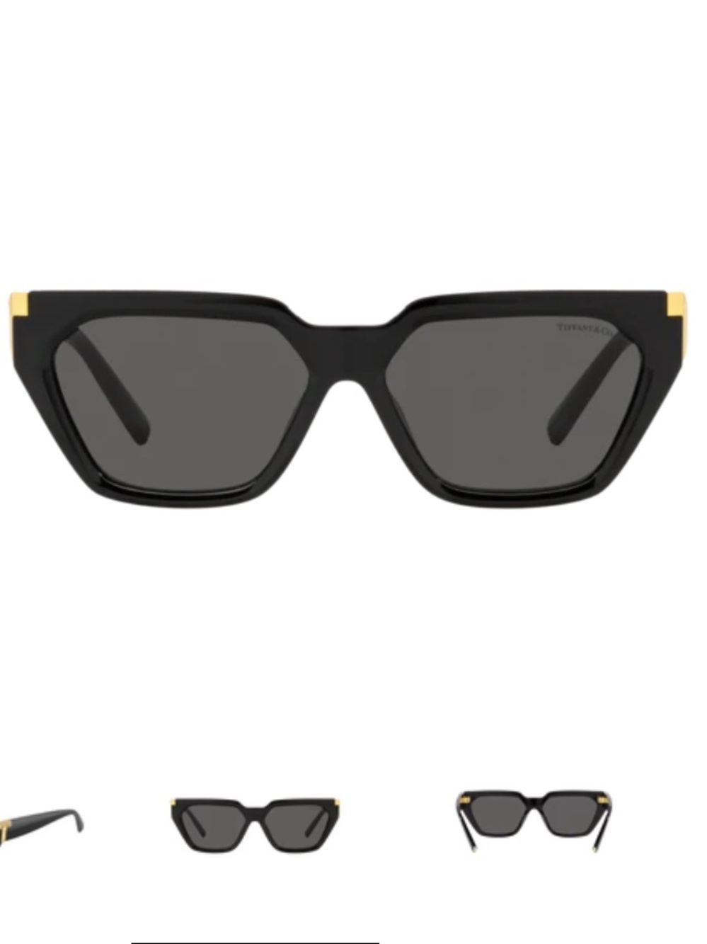 Tiffany & Co. Black Sunglasses with Gold Accents